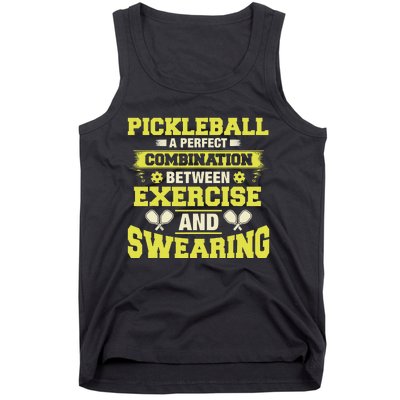 Combination Between Exercise & Swearing Pickleball Tank Top