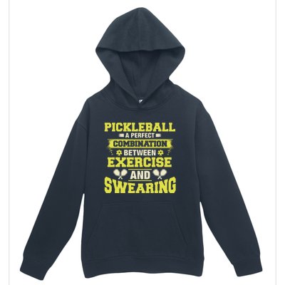 Combination Between Exercise & Swearing Pickleball Urban Pullover Hoodie