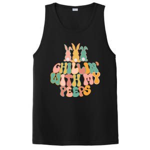 Cute Bunny Easter Chillin With My Peeps Ent Retro Gift PosiCharge Competitor Tank