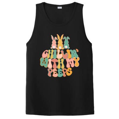 Cute Bunny Easter Chillin With My Peeps Ent Retro Gift PosiCharge Competitor Tank