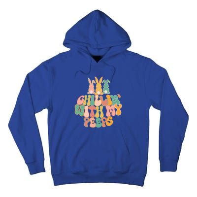 Cute Bunny Easter Chillin With My Peeps Ent Retro Gift Tall Hoodie