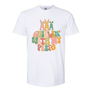 Cute Bunny Easter Chillin With My Peeps Ent Retro Gift Softstyle CVC T-Shirt