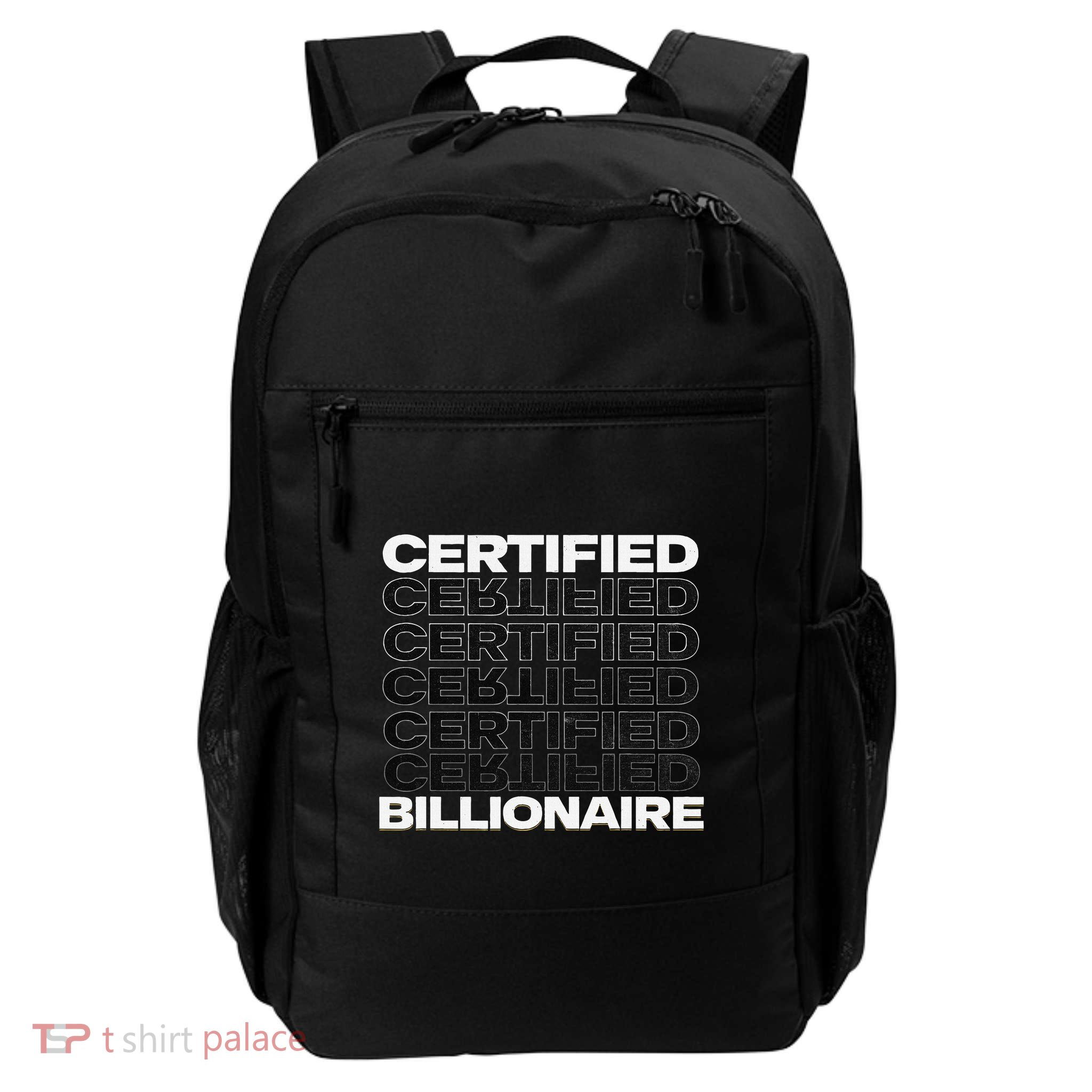 Certified Billionaire Entrepreneur Motivation For Success Daily Commute Backpack