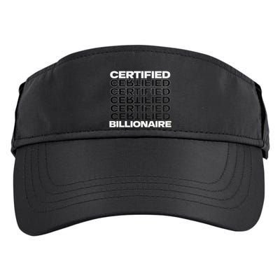 Certified Billionaire Entrepreneur Motivation For Success Adult Drive Performance Visor