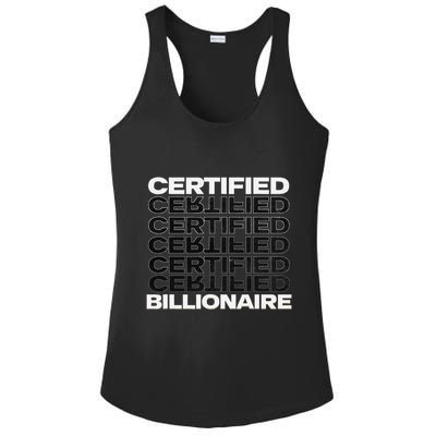 Certified Billionaire Entrepreneur Motivation For Success Ladies PosiCharge Competitor Racerback Tank