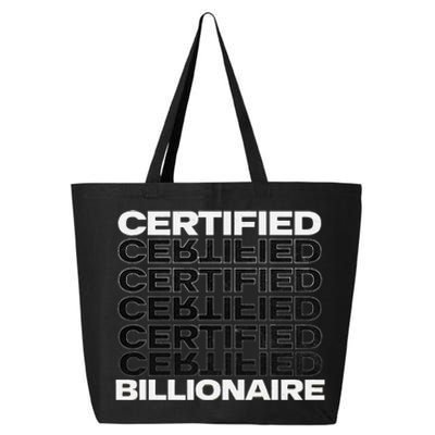 Certified Billionaire Entrepreneur Motivation For Success 25L Jumbo Tote