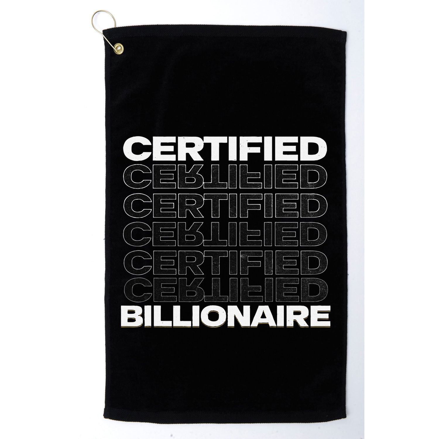 Certified Billionaire Entrepreneur Motivation For Success Golf Towel