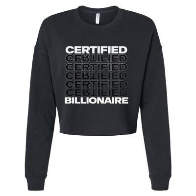 Certified Billionaire Entrepreneur Motivation For Success Cropped Pullover Crew