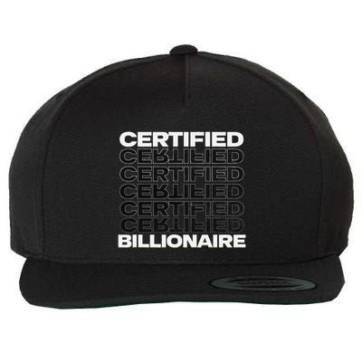 Certified Billionaire Entrepreneur Motivation For Success Wool Snapback Cap
