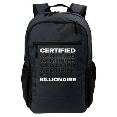 Certified Billionaire Entrepreneur Motivation For Success Daily Commute Backpack