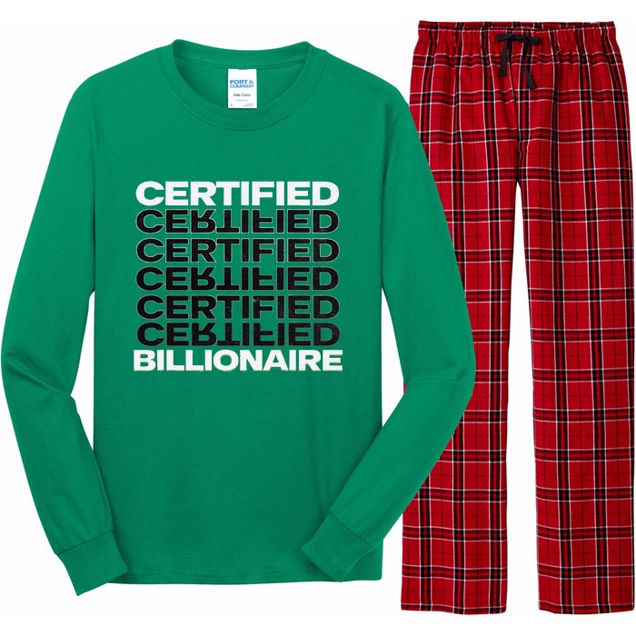 Certified Billionaire Entrepreneur Motivation For Success Long Sleeve Pajama Set