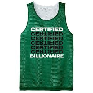 Certified Billionaire Entrepreneur Motivation For Success Mesh Reversible Basketball Jersey Tank