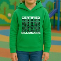 Certified Billionaire Entrepreneur Motivation For Success Kids Hoodie