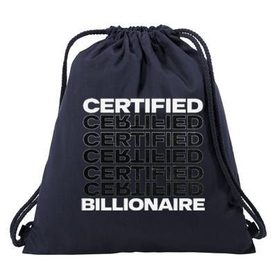 Certified Billionaire Entrepreneur Motivation For Success Drawstring Bag