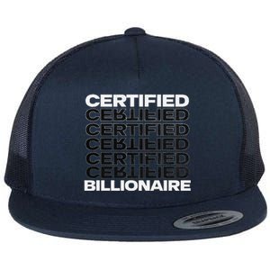 Certified Billionaire Entrepreneur Motivation For Success Flat Bill Trucker Hat