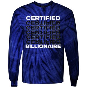 Certified Billionaire Entrepreneur Motivation For Success Tie-Dye Long Sleeve Shirt