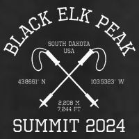 Climbed Black Elk Peak Summit 2024 Hike South Dakota Usa 7 Panel Mesh Trucker Snapback Hat