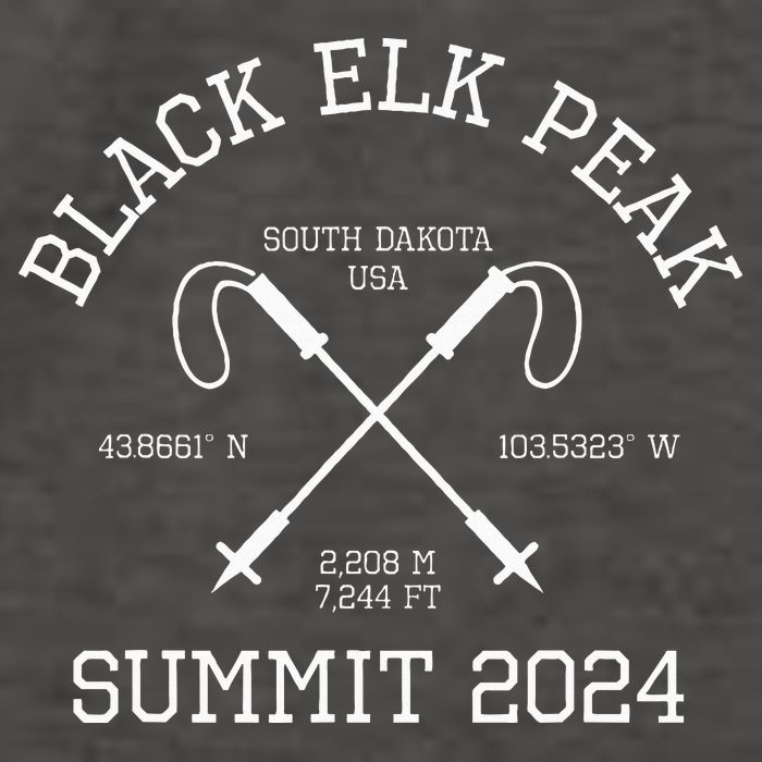 Climbed Black Elk Peak Summit 2024 Hike South Dakota Usa Vector Backpack