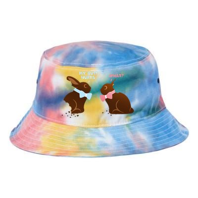 Chocolate Bunny Easter Basket Funny Teens Gift My Butt Hurts Tie Dye Newport Bucket Hat