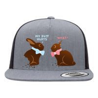 Chocolate Bunny Easter Basket Funny Teens Gift My Butt Hurts Flat Bill Trucker Hat