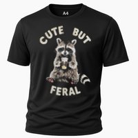 Cute But Feral Funny Sarcastic Raccoon Performance Shirt