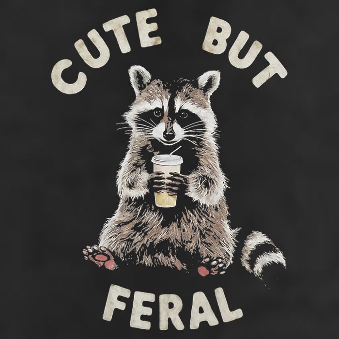 Cute But Feral Funny Sarcastic Raccoon 15oz Campfire Ceramic Mug