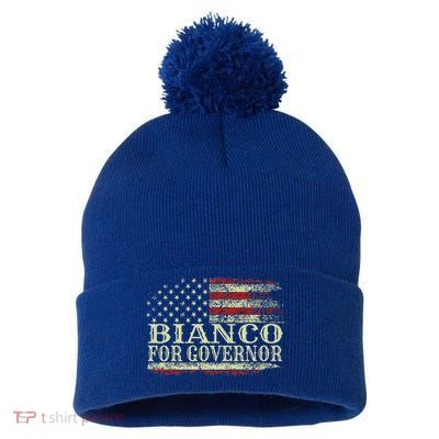 Chad Bianco For Governor Bianco For California Governor Pom Pom 12in Knit Beanie