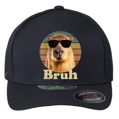 Capybara Bruh Funny Capybara Love Flexfit Unipanel Trucker Cap