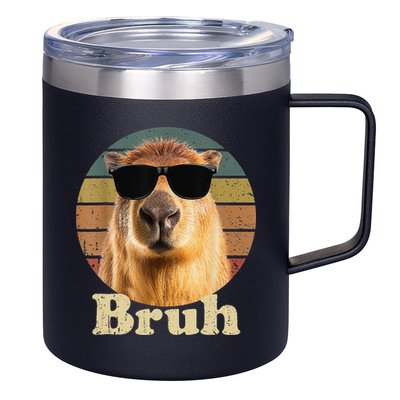 Capybara Bruh Funny Capybara Love 12oz Stainless Steel Coffee Mug