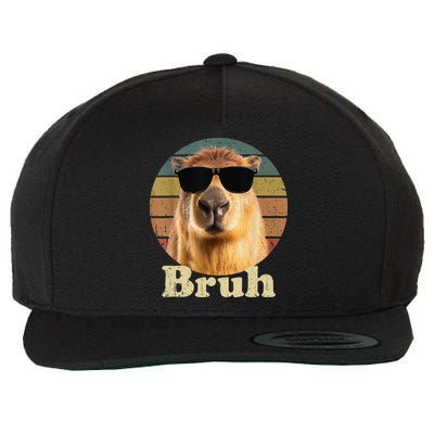 Capybara Bruh Funny Capybara Love Wool Snapback Cap