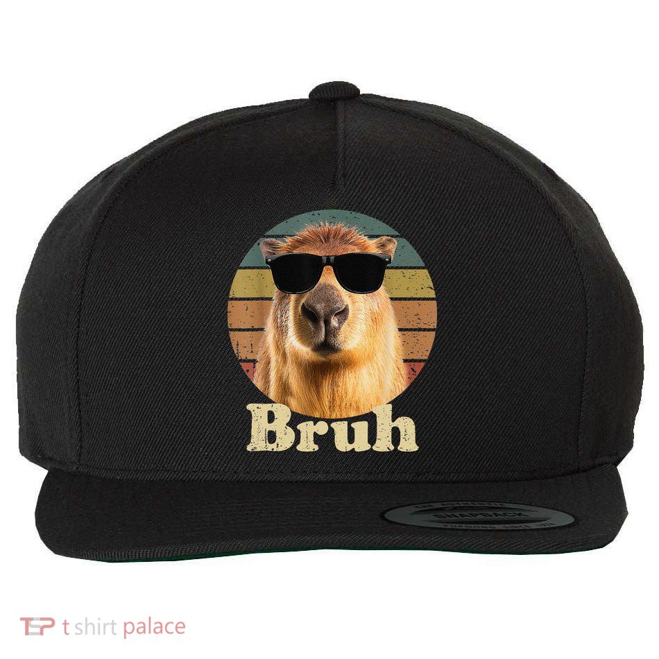 Capybara Bruh Funny Capybara Love Wool Snapback Cap