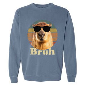 Capybara Bruh Funny Capybara Love Garment-Dyed Sweatshirt