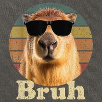 Capybara Bruh Funny Capybara Love Cotton Canvas Backpack