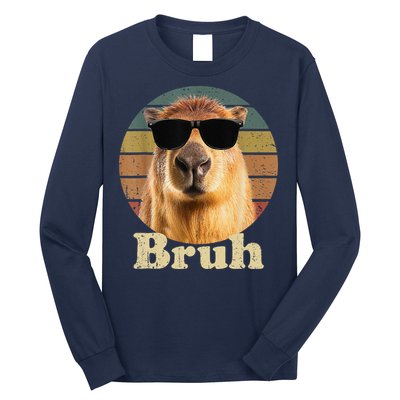 Capybara Bruh Funny Capybara Love Long Sleeve Shirt