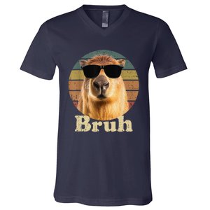 Capybara Bruh Funny Capybara Love V-Neck T-Shirt