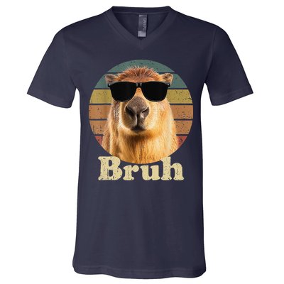 Capybara Bruh Funny Capybara Love V-Neck T-Shirt