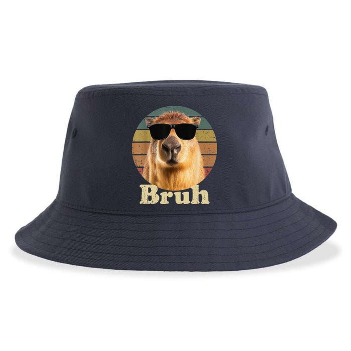 Capybara Bruh Funny Capybara Love Sustainable Bucket Hat