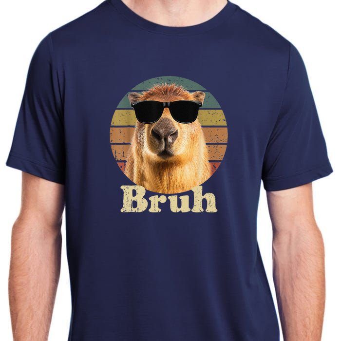 Capybara Bruh Funny Capybara Love Adult ChromaSoft Performance T-Shirt