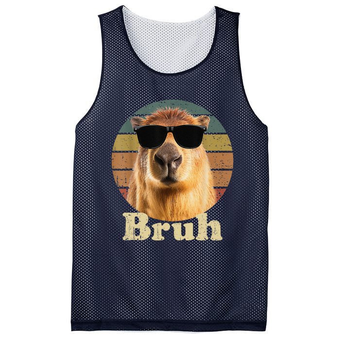 Capybara Bruh Funny Capybara Love Mesh Reversible Basketball Jersey Tank