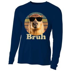 Capybara Bruh Funny Capybara Love Cooling Performance Long Sleeve Crew