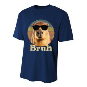 Capybara Bruh Funny Capybara Love Performance Sprint T-Shirt