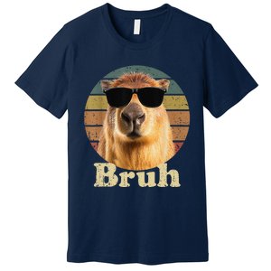 Capybara Bruh Funny Capybara Love Premium T-Shirt