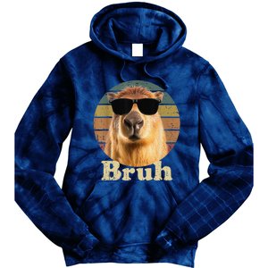 Capybara Bruh Funny Capybara Love Tie Dye Hoodie