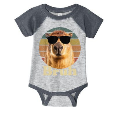 Capybara Bruh Funny Capybara Love Infant Baby Jersey Bodysuit