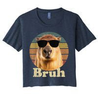 Capybara Bruh Funny Capybara Love Crop Top