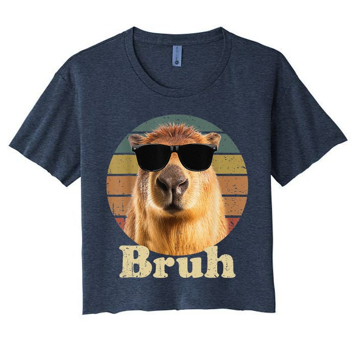 Capybara Bruh Funny Capybara Love Crop Top