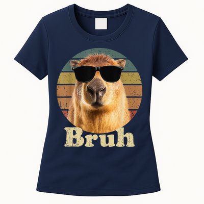 Capybara Bruh Funny Capybara Love Womens T-Shirt