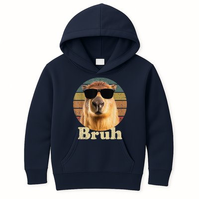 Capybara Bruh Funny Capybara Love Kids Hoodie