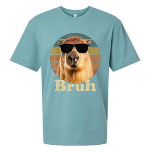 Capybara Bruh Funny Capybara Love Sueded Cloud Jersey T-Shirt