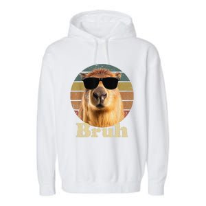 Capybara Bruh Funny Capybara Love Garment-Dyed Fleece Hoodie